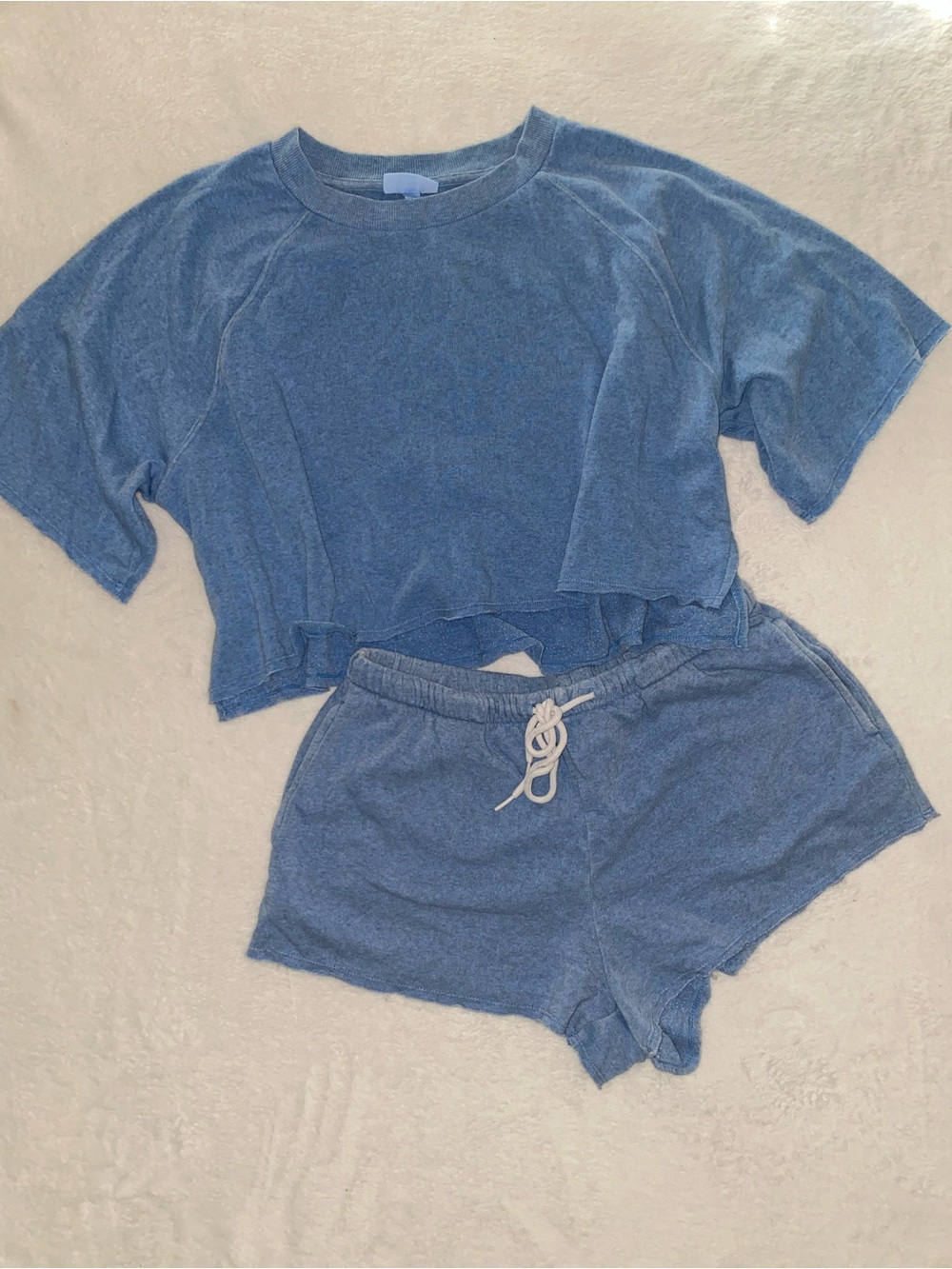 Colsie Lounge Set Size Medium- blue Terry Comfortable Casual Fit
